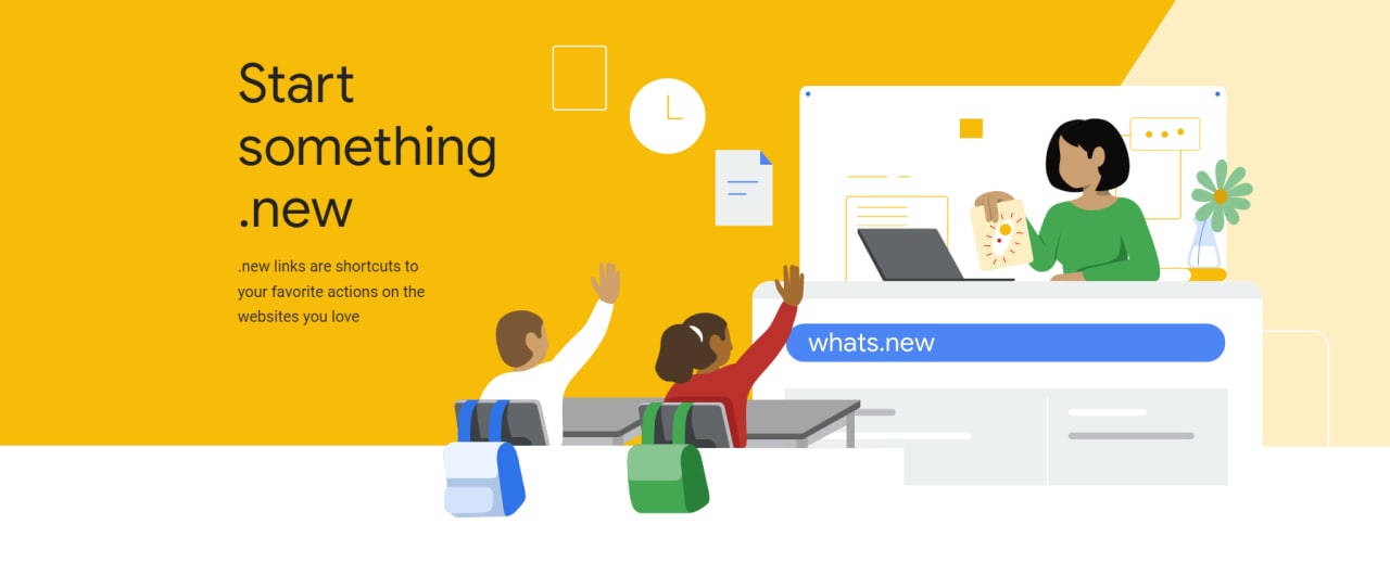 Google Workspace dot new shortcuts